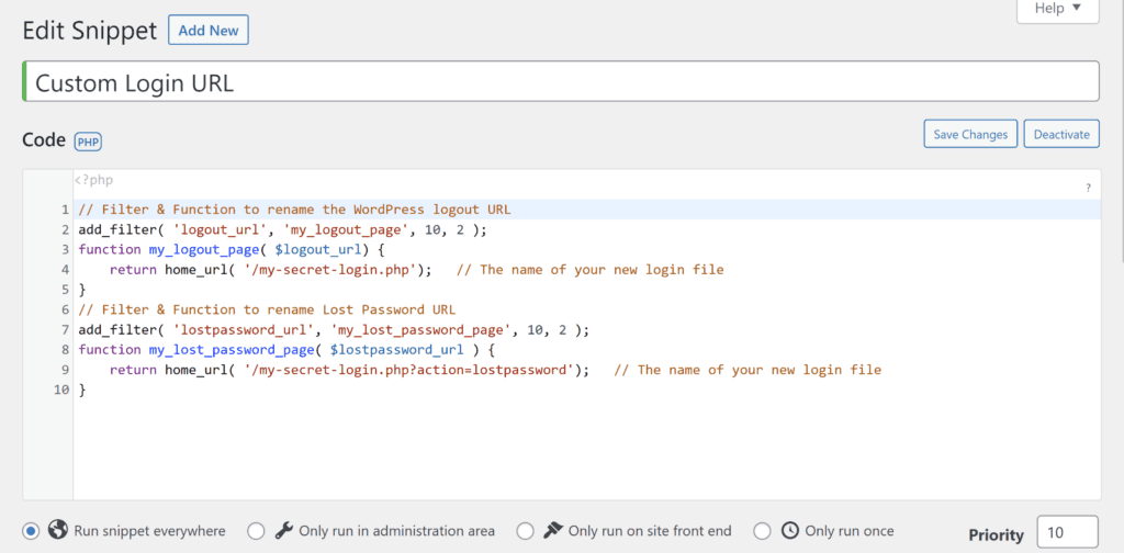 Code Snippets