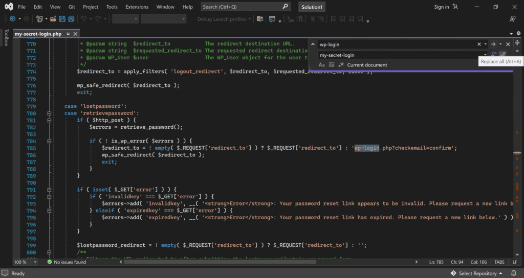 Updating the WordPress Login File