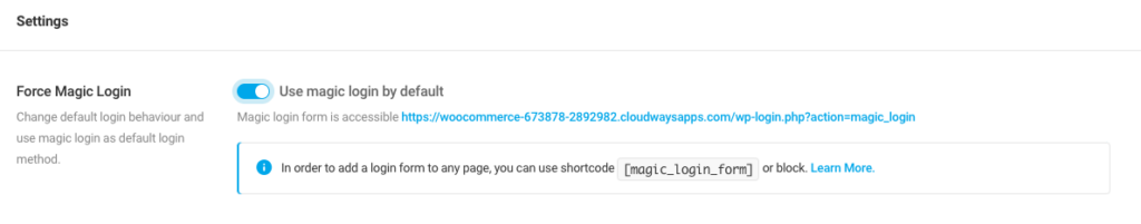 enable magic login by default