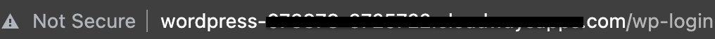 WordPress login page not secure warning